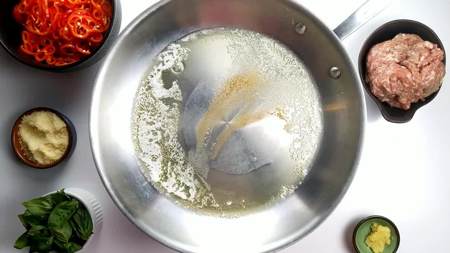 s. Stir over medium heat until the peppers start to brown slightly and get tender.