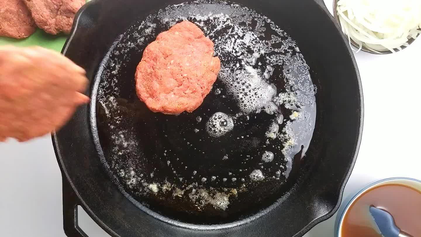 on both sides until crusty and brown. As the patties are cooked on both sides, transfer to a clean plate.
