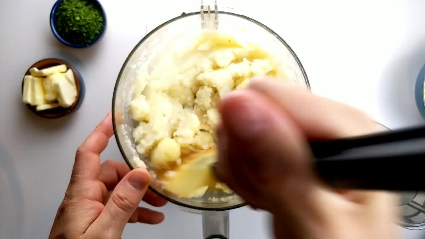 opping to scrape down the sides of the food processor until the cauliflower is smooth.