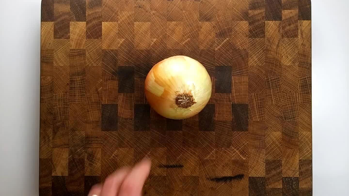 he onion thin.