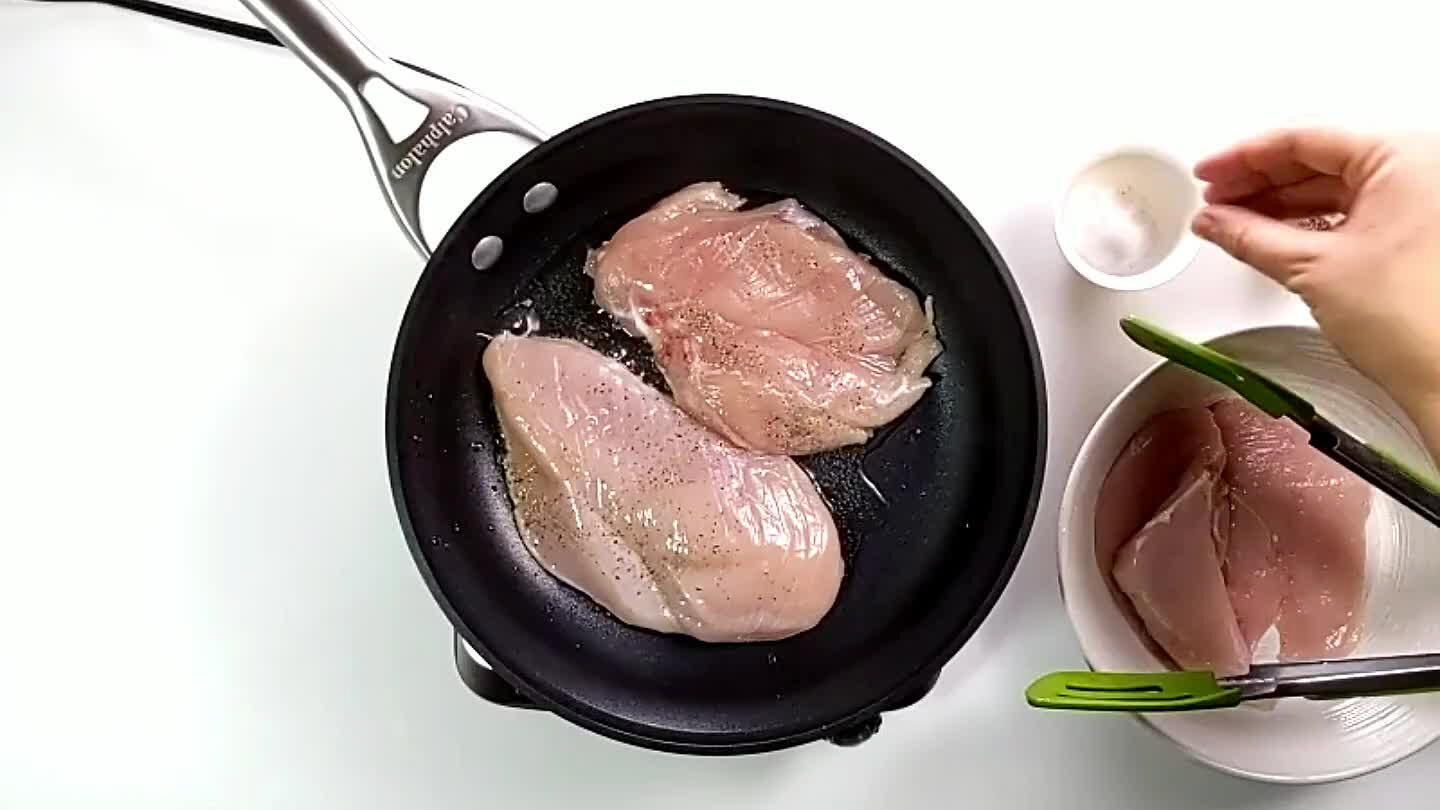 e pan and brown for 3-5 mins on each side. Add salt and pepper to each side.