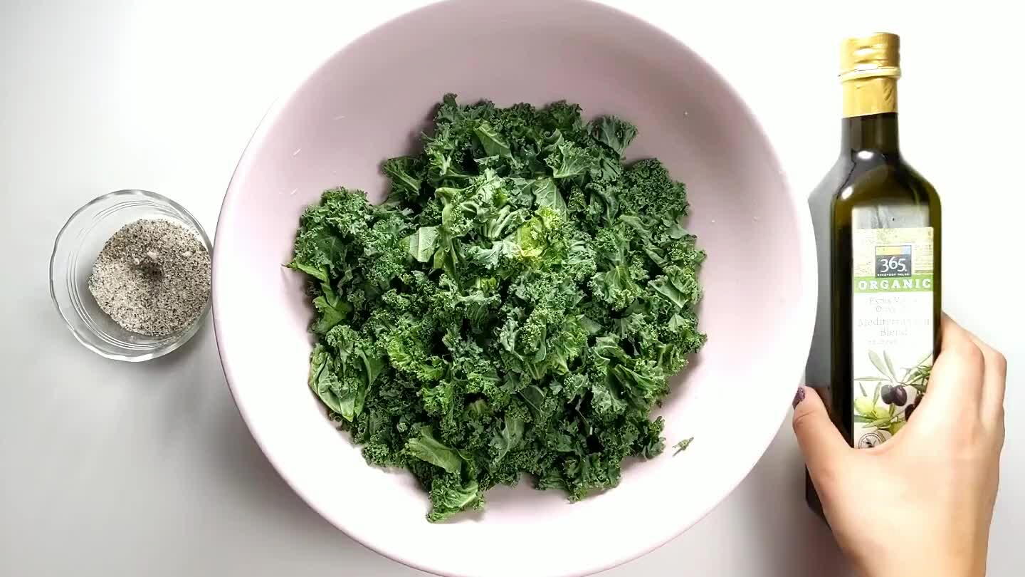 assage the kale with your hands until coated the kale is softened and coated in oil. Set aside