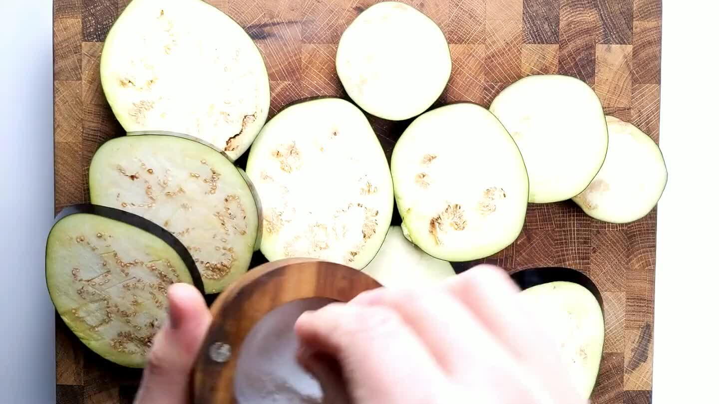 help the eggplant to shed some moisture as you prepare the rest of the ingredients.