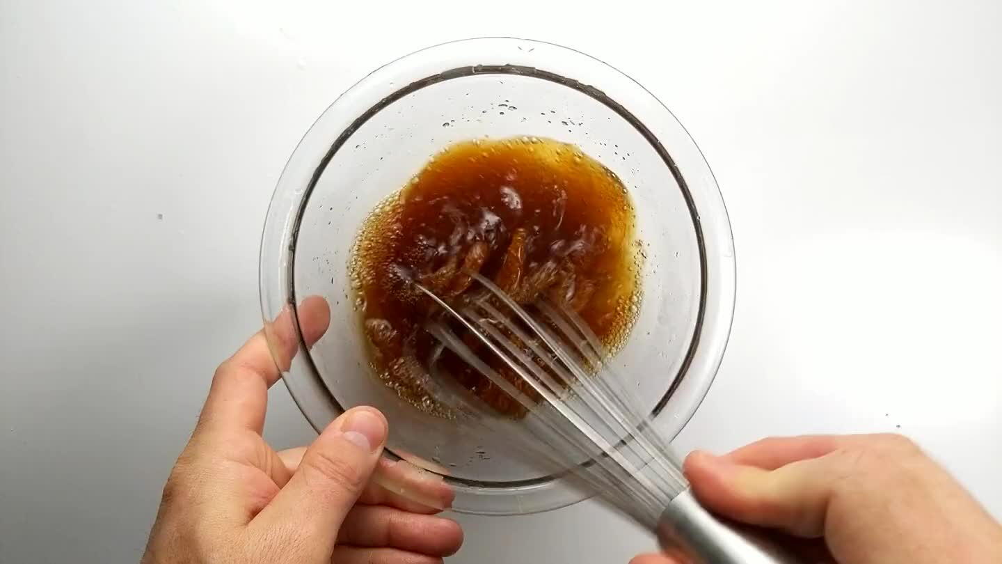 need to warm the sauce a little to get the sugar to dissolve. I just tossed the bowl in the microwave for a minute.