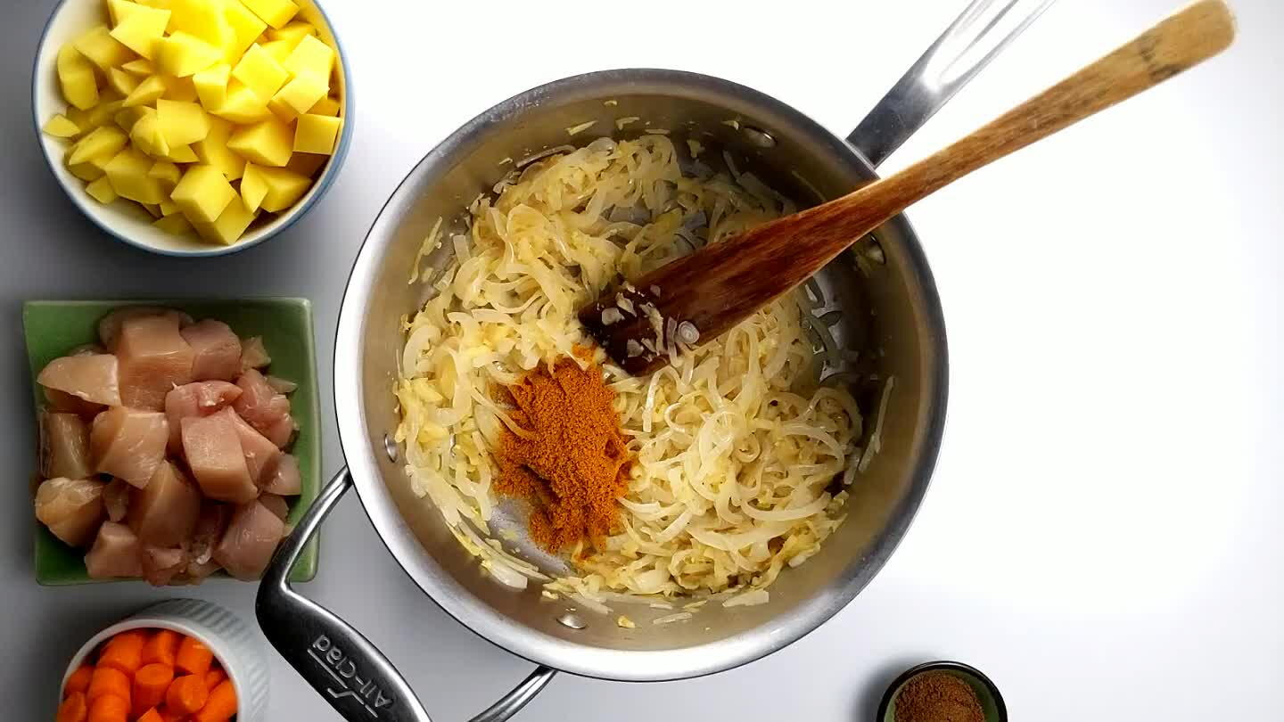 onally and scraping the bottom of the pot, for about 5 minutes to toast the spices.