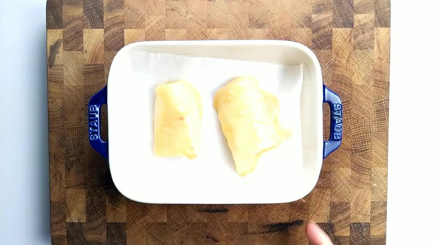ly based on thickness and temperature of the initial fillet and the calibration of your oven. For raw fillets, estimate about 10 minutes per inch of thickness. A good instant read digital thermometer is very helpful here.