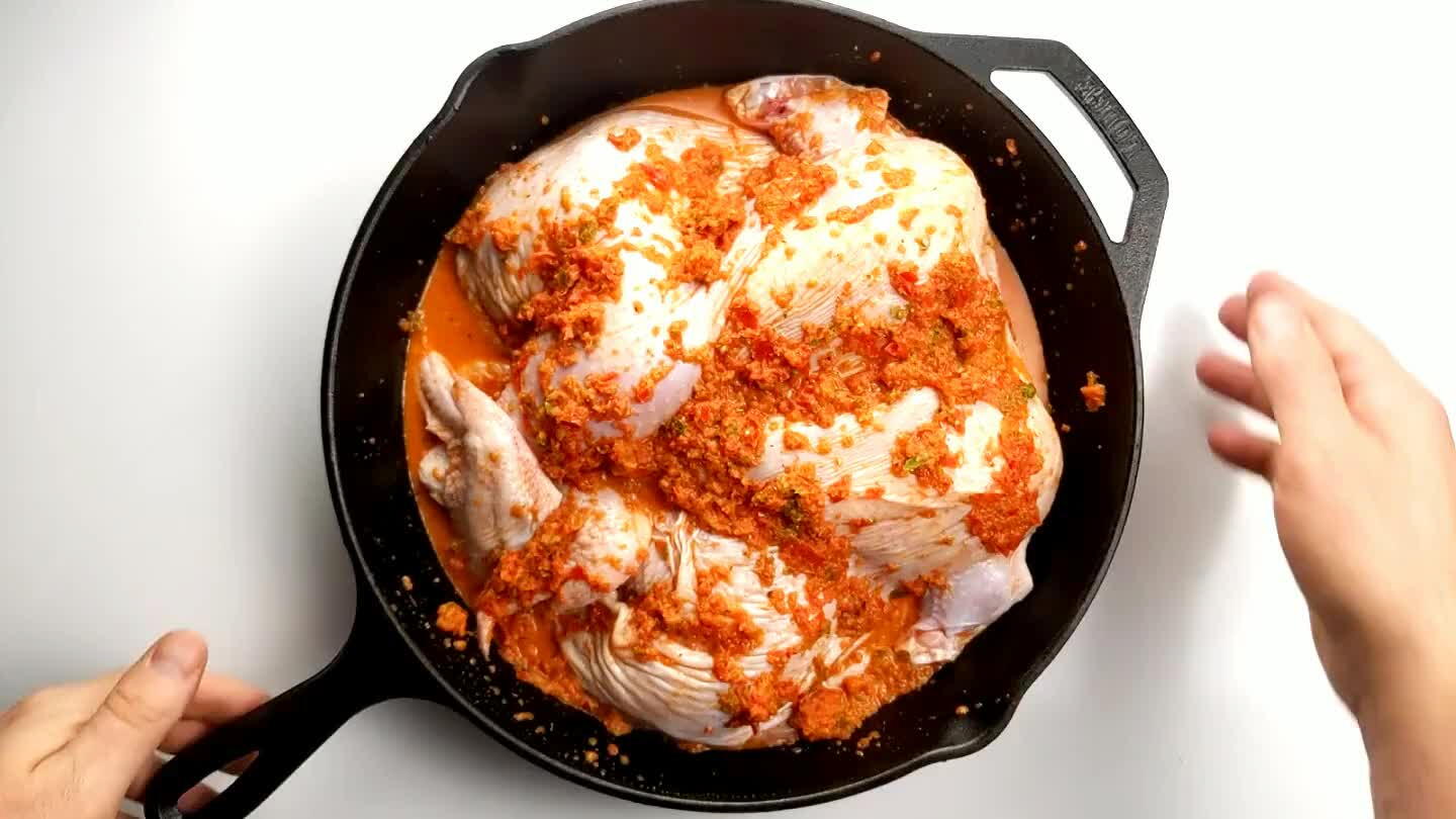 for chicken. The chicken will continue to cook after it is removed from the oven, so it should be safe to remove it at around 160°F and let it coast the last 5 degrees.
