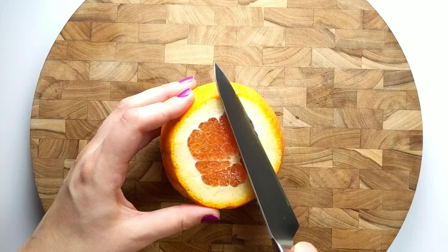 the fruit little by little to remove the skin.