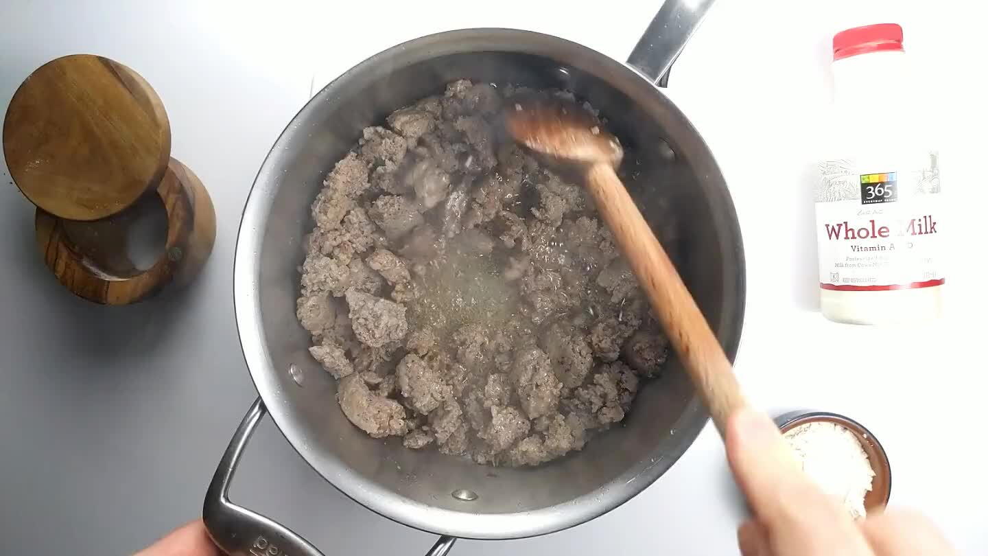 the flour.