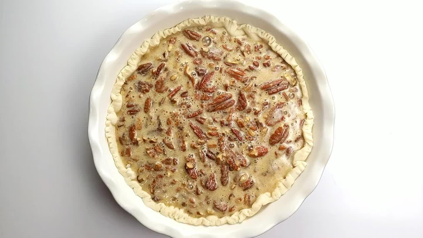 center is solid and doesn't wobble when the pie is bumped gently.
