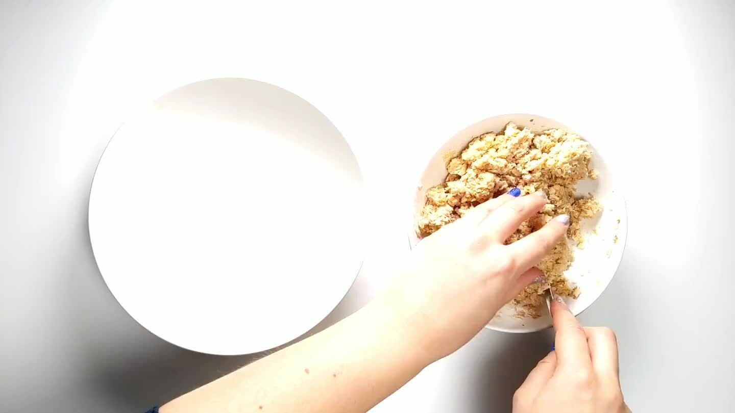 hand and press into a patty.