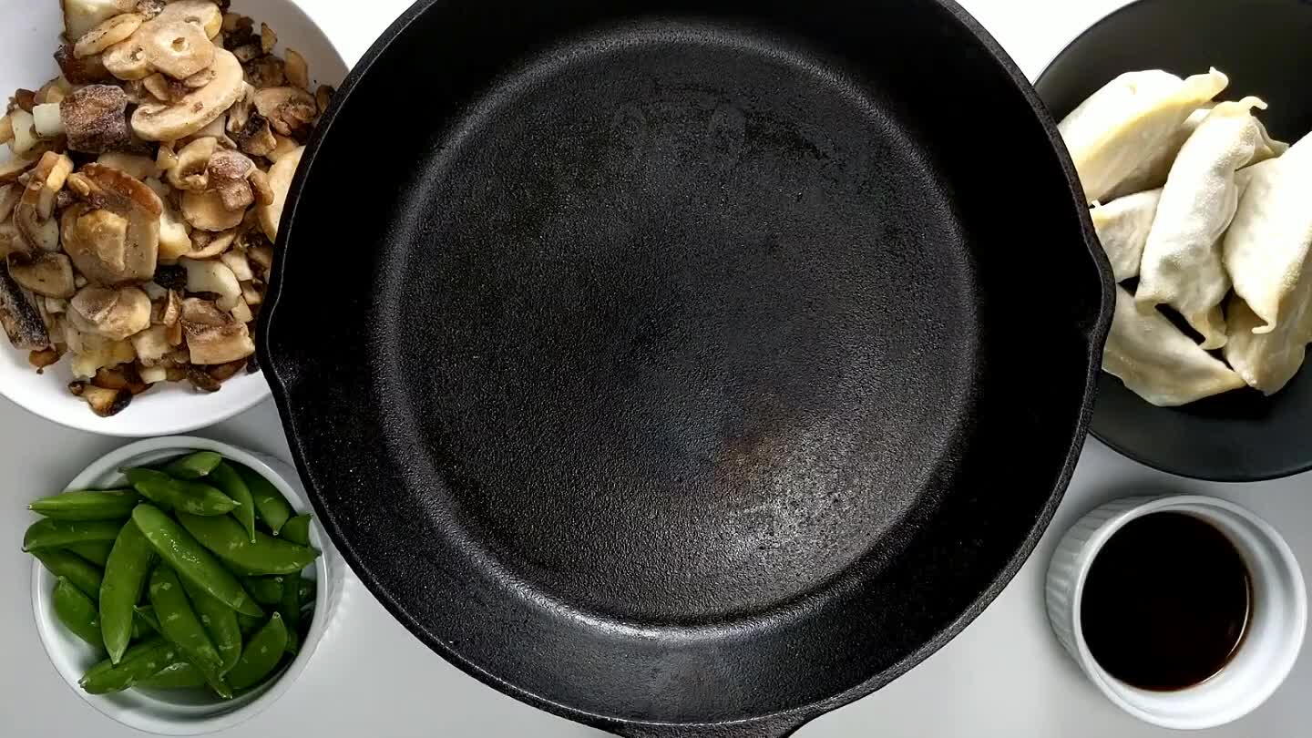the potstickers and brown on one side for about 3 minutes and then flip.