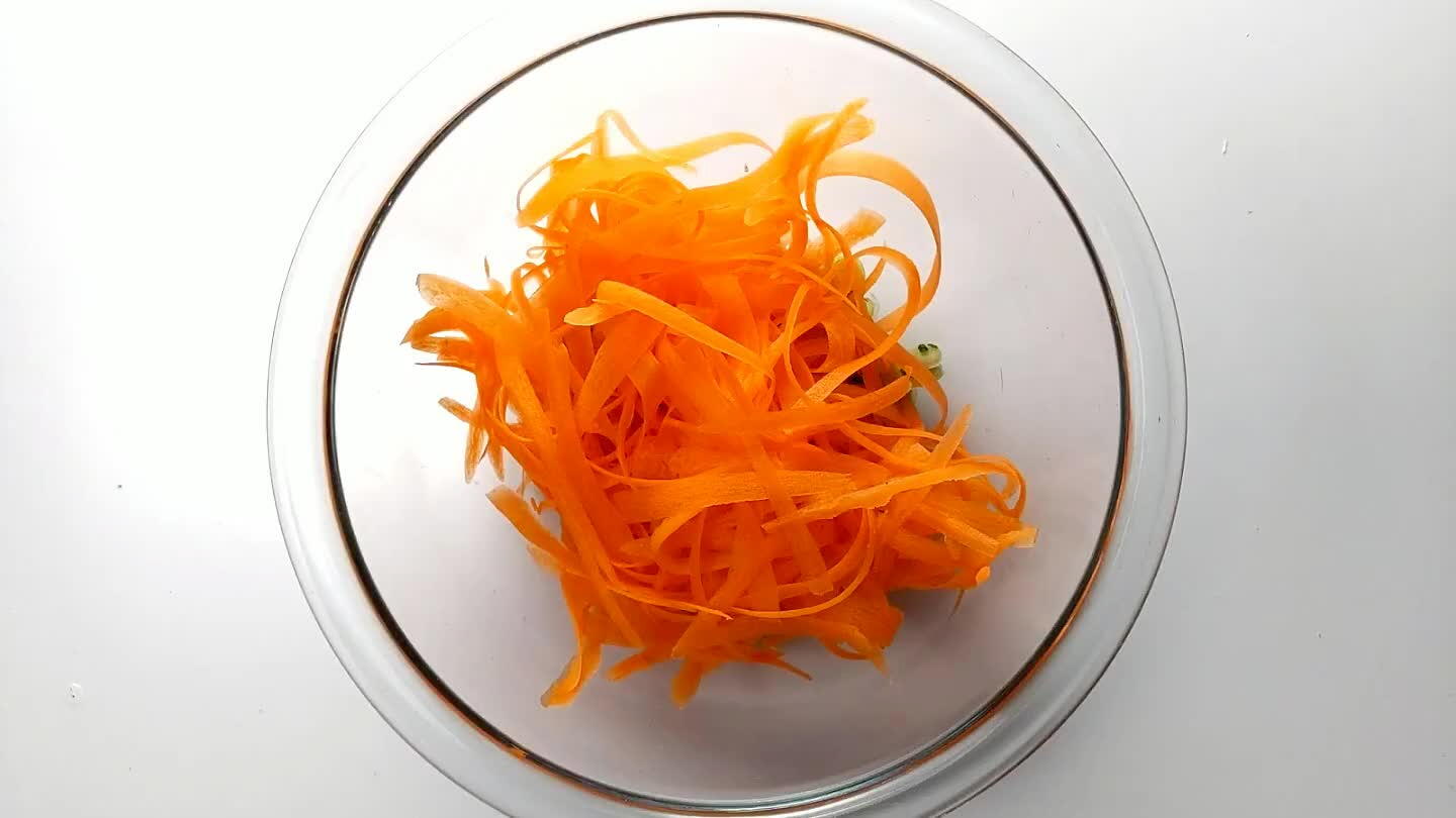 with the shaved carrot.