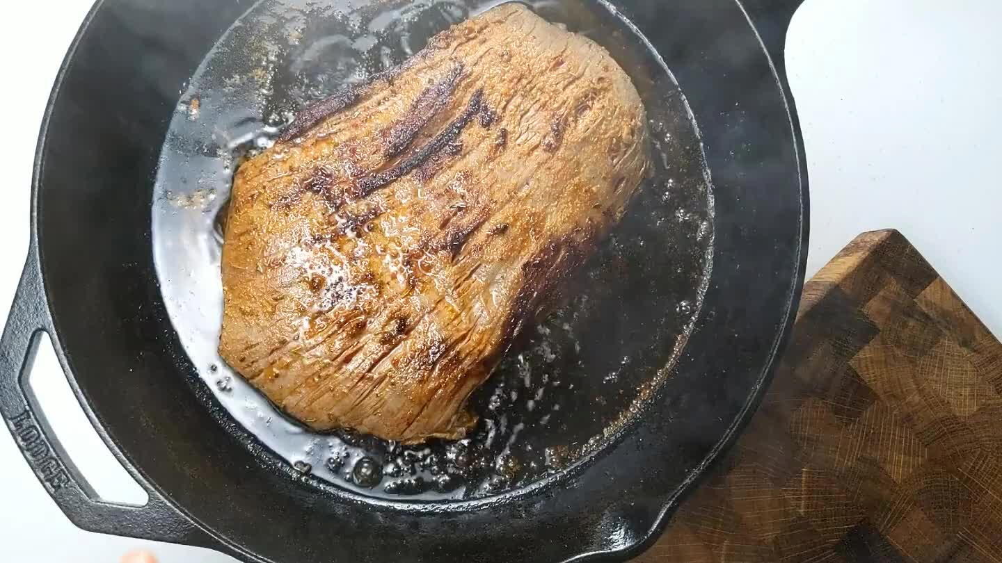 the heat and set the meat aside to rest for a few minutes.
