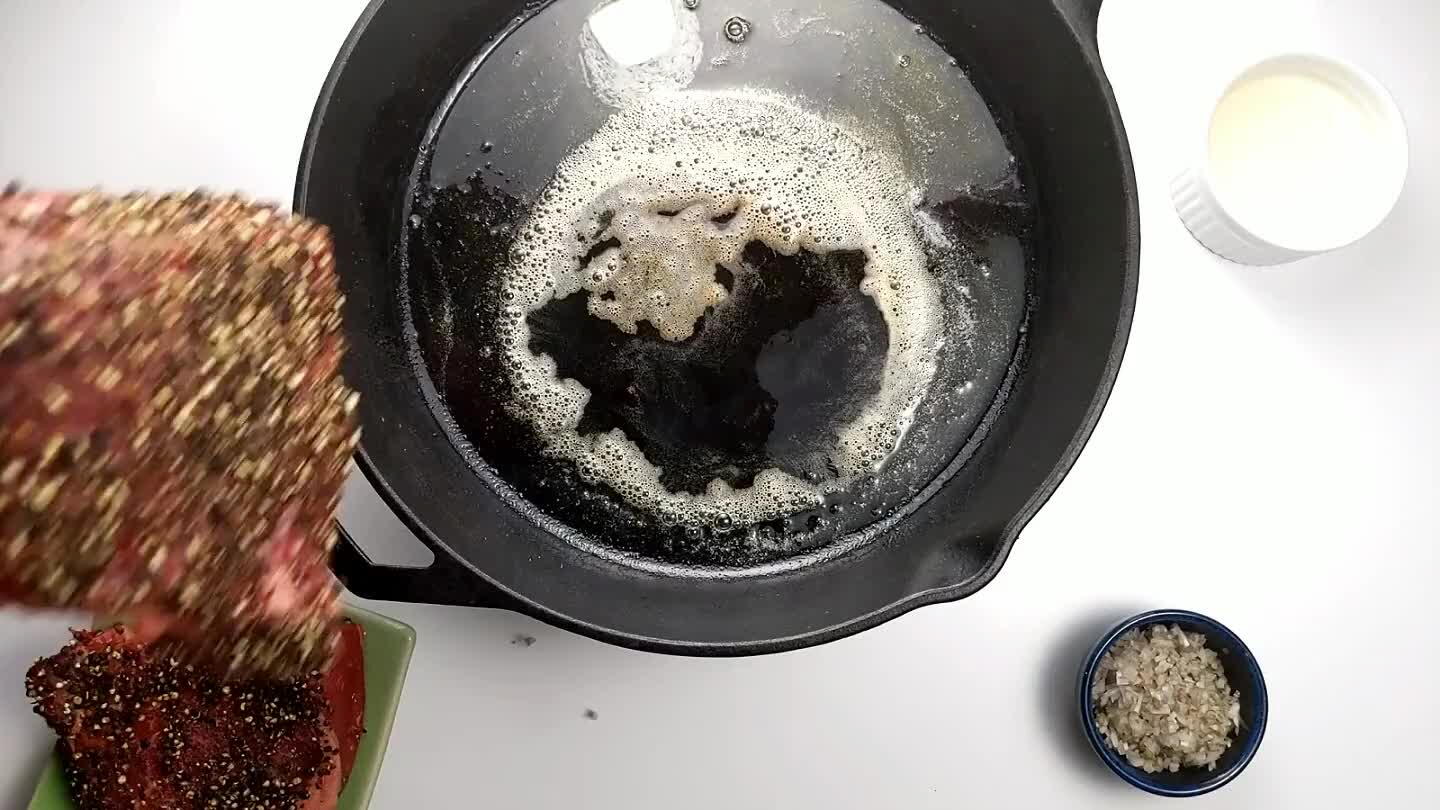 utes to get a good, crusty sear on the peppered side.