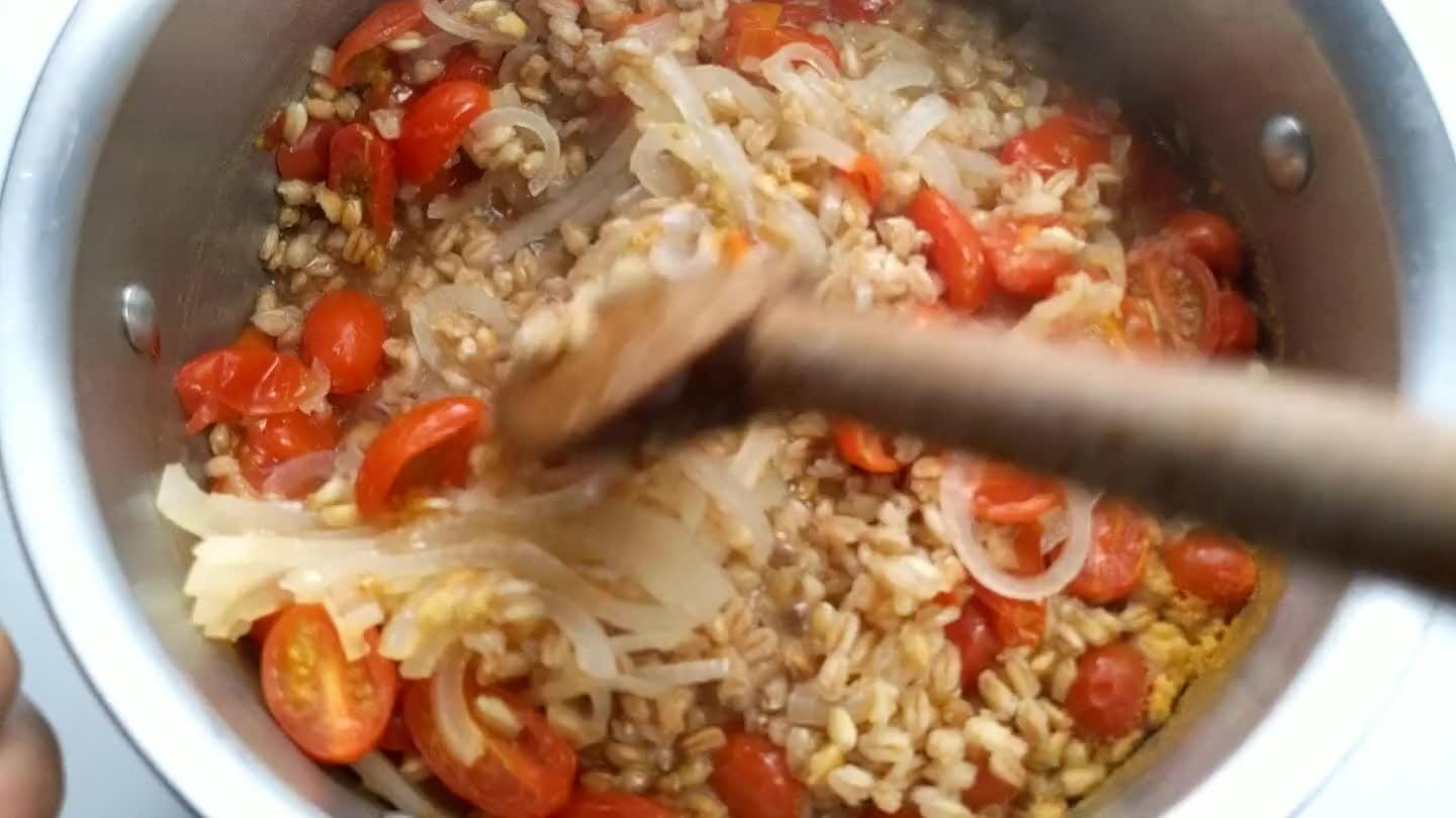 But most pearled farro should only take about 10 minutes. It will be soupy when finished. For an added touch, I like to strain the farro, reserving the liquid and reducing it separately, then stirring the grain back into it afterwards. This isn't necessary but it adds a little texture and preserves some of the flavor that might otherwise get poured out.