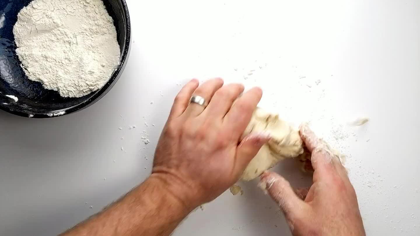 f flour to keep the dough from sticking to the table.