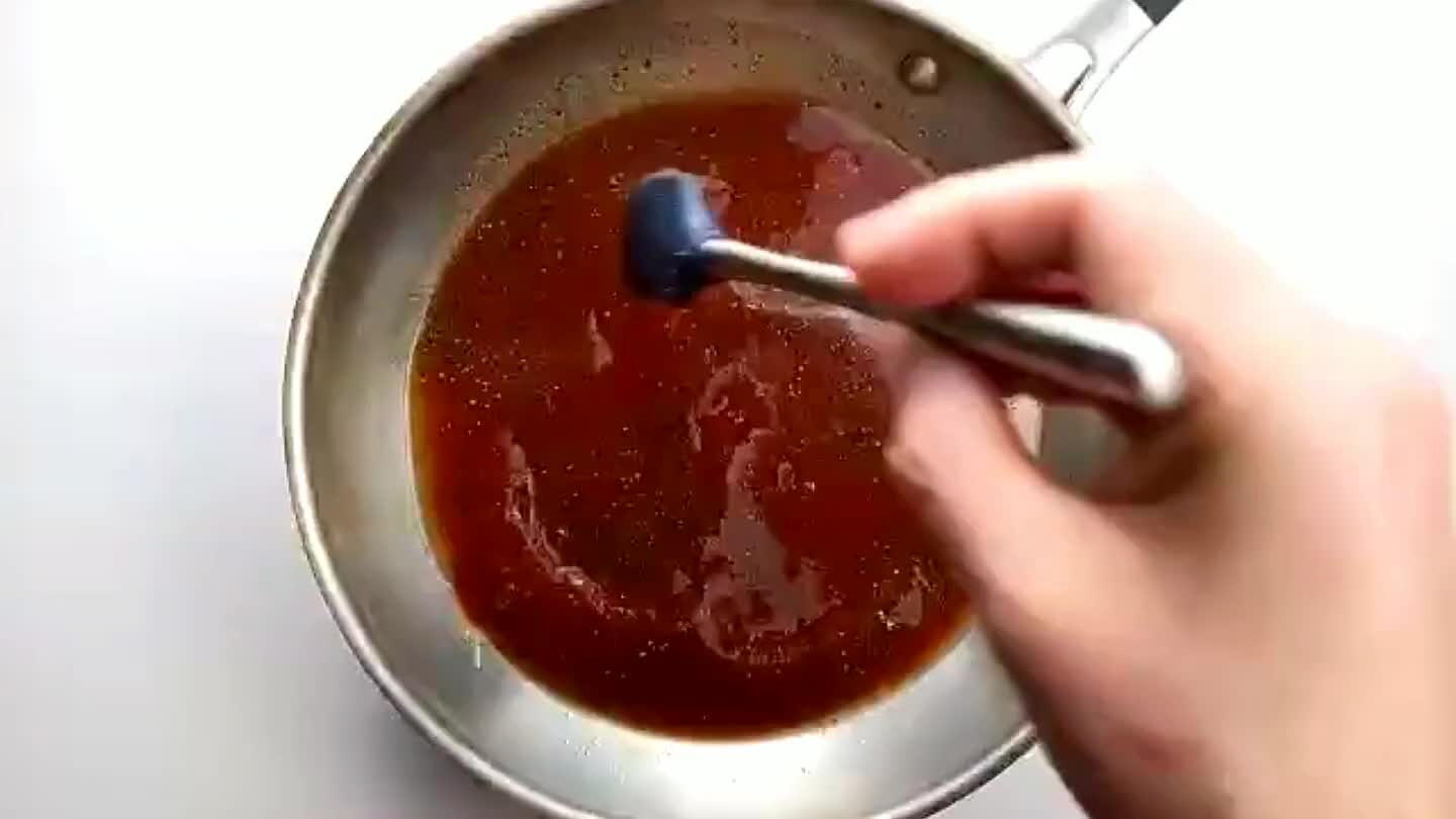 ith a spatula, it should be thick enough that it leaves a clear track in the wake of the spatula.