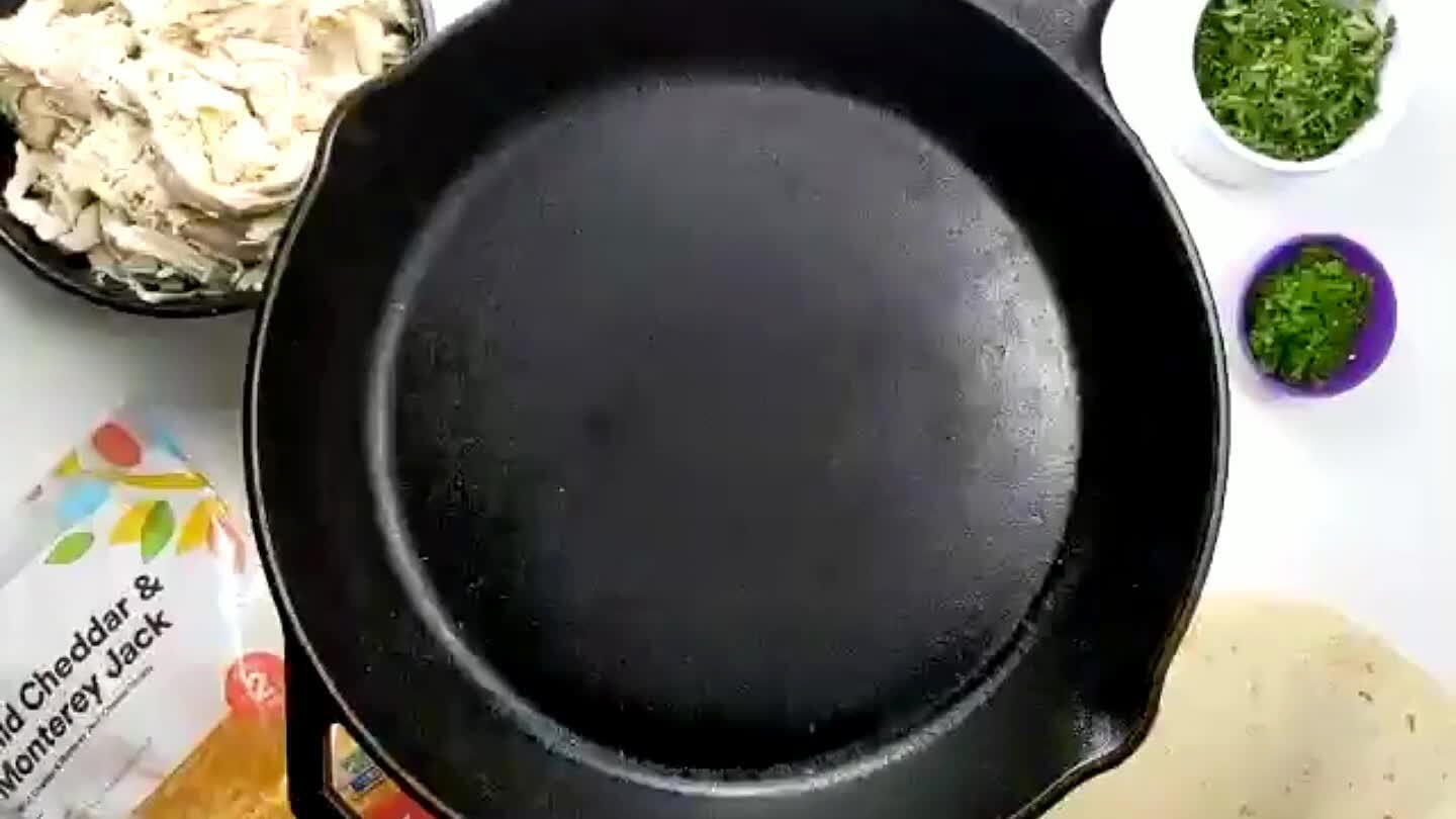 the warm skillet.