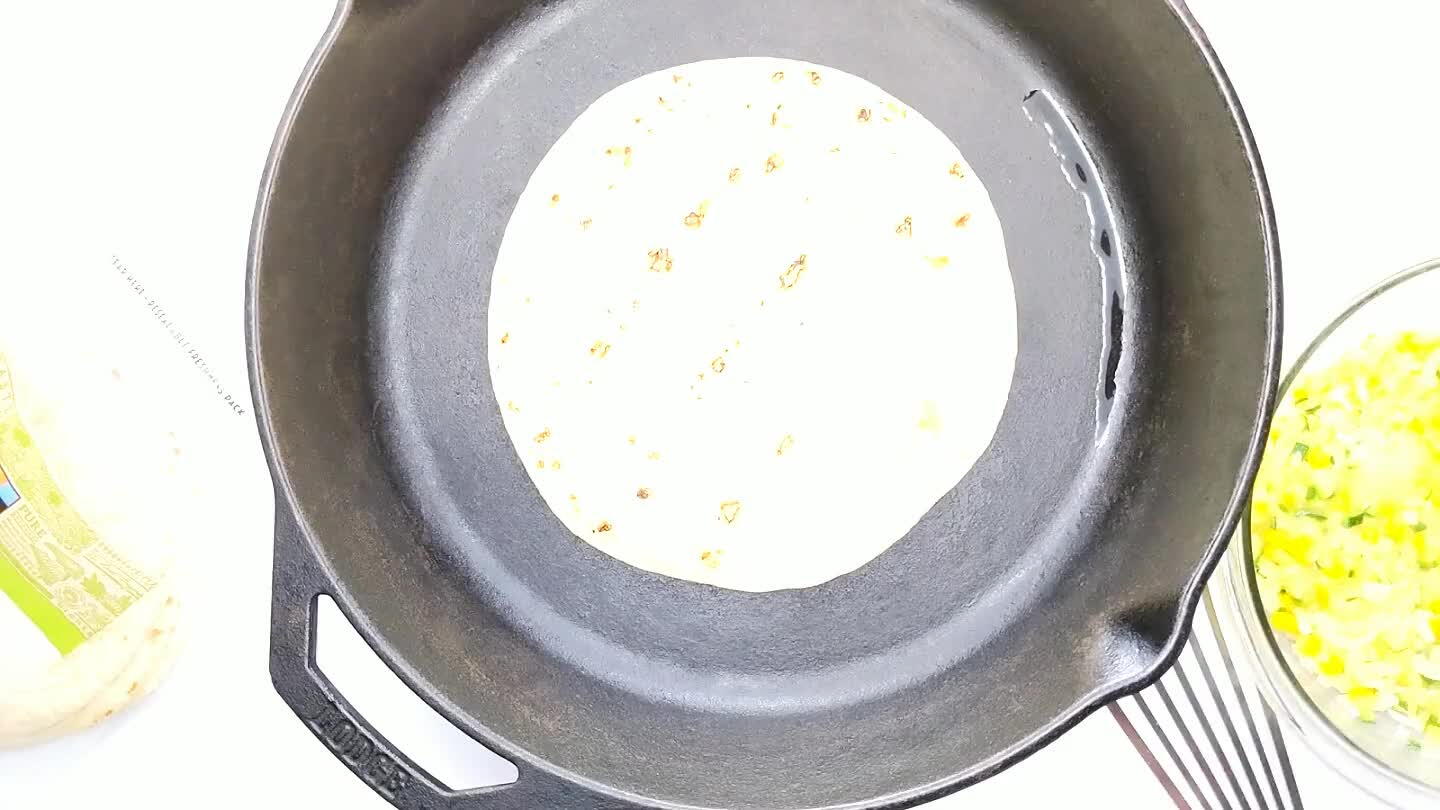 the warm skillet.