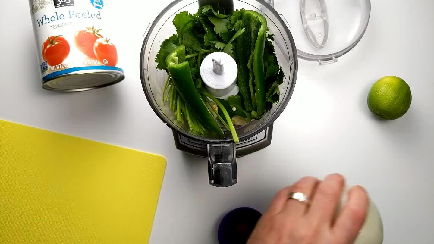 on for another use. Peel the other half and place it in the blender.