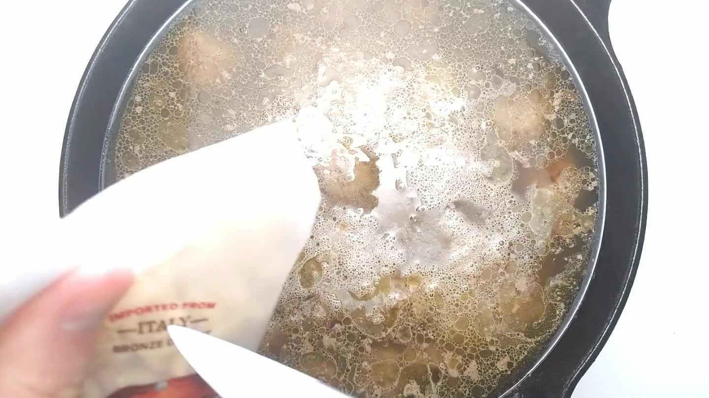 ged beneath the broth.