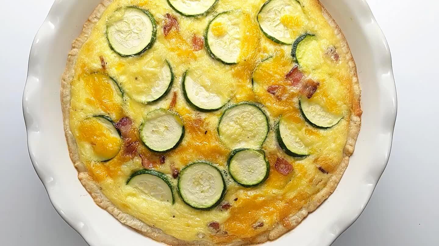 Bacon and Zucchini Quiche Recipe | Ryan's Video | Craftlog