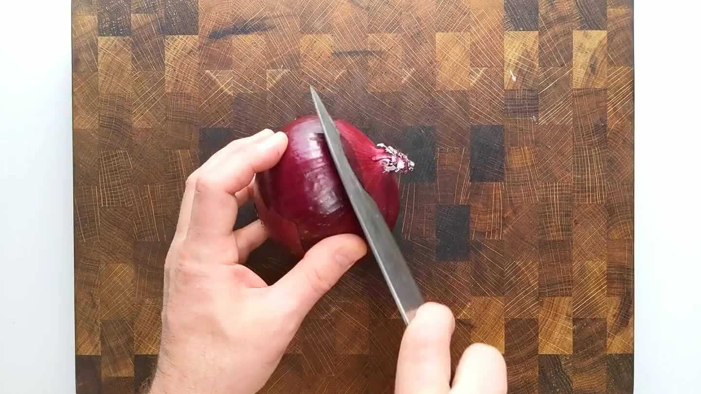ry outer peel. Slice into wide chunks. These cuts don't need to be very careful or precise.