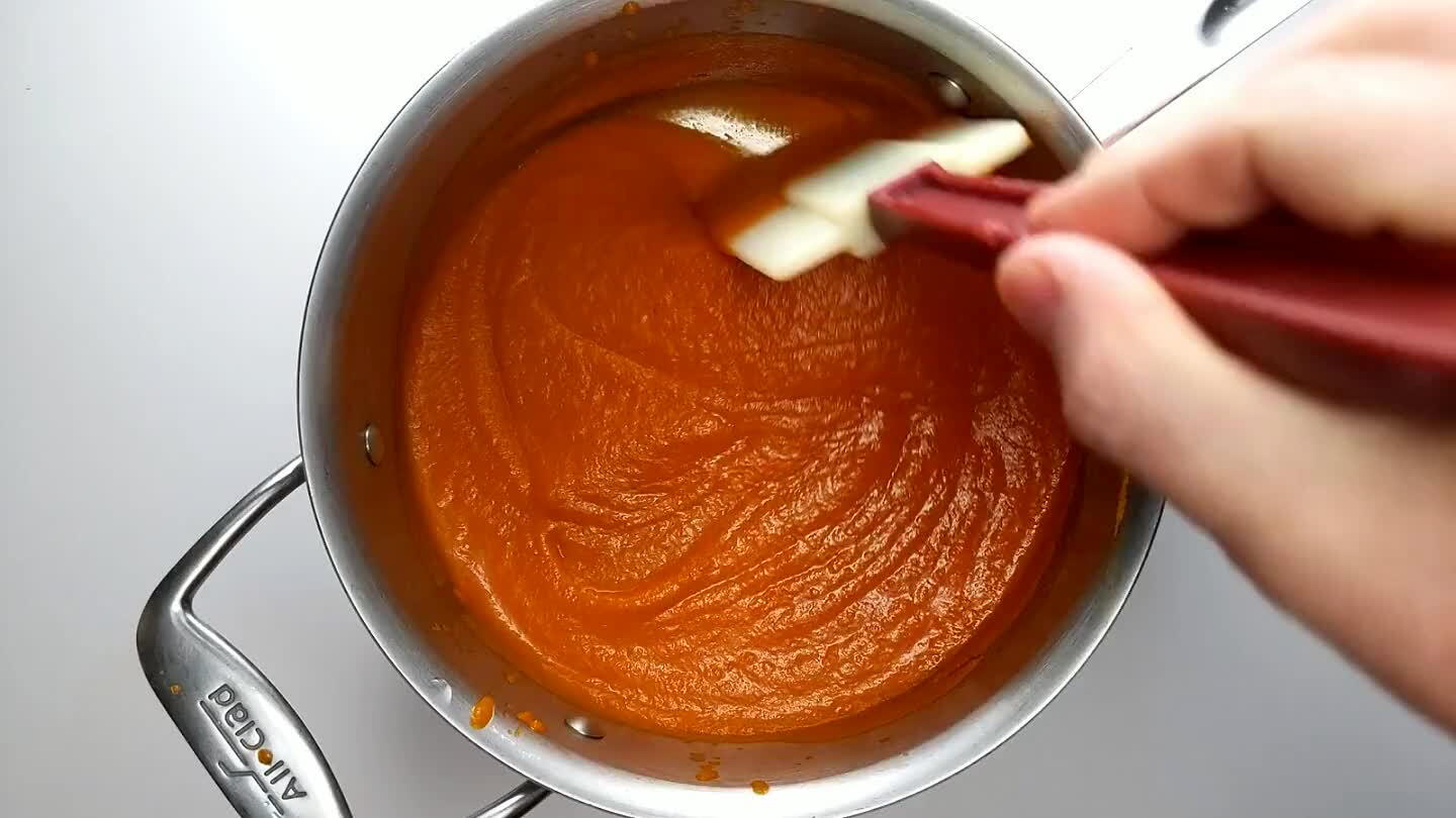 waste that beautiful puree that's stuck to the sides. Bring the soup to a simmer and add enough water to reach the desired consistency.