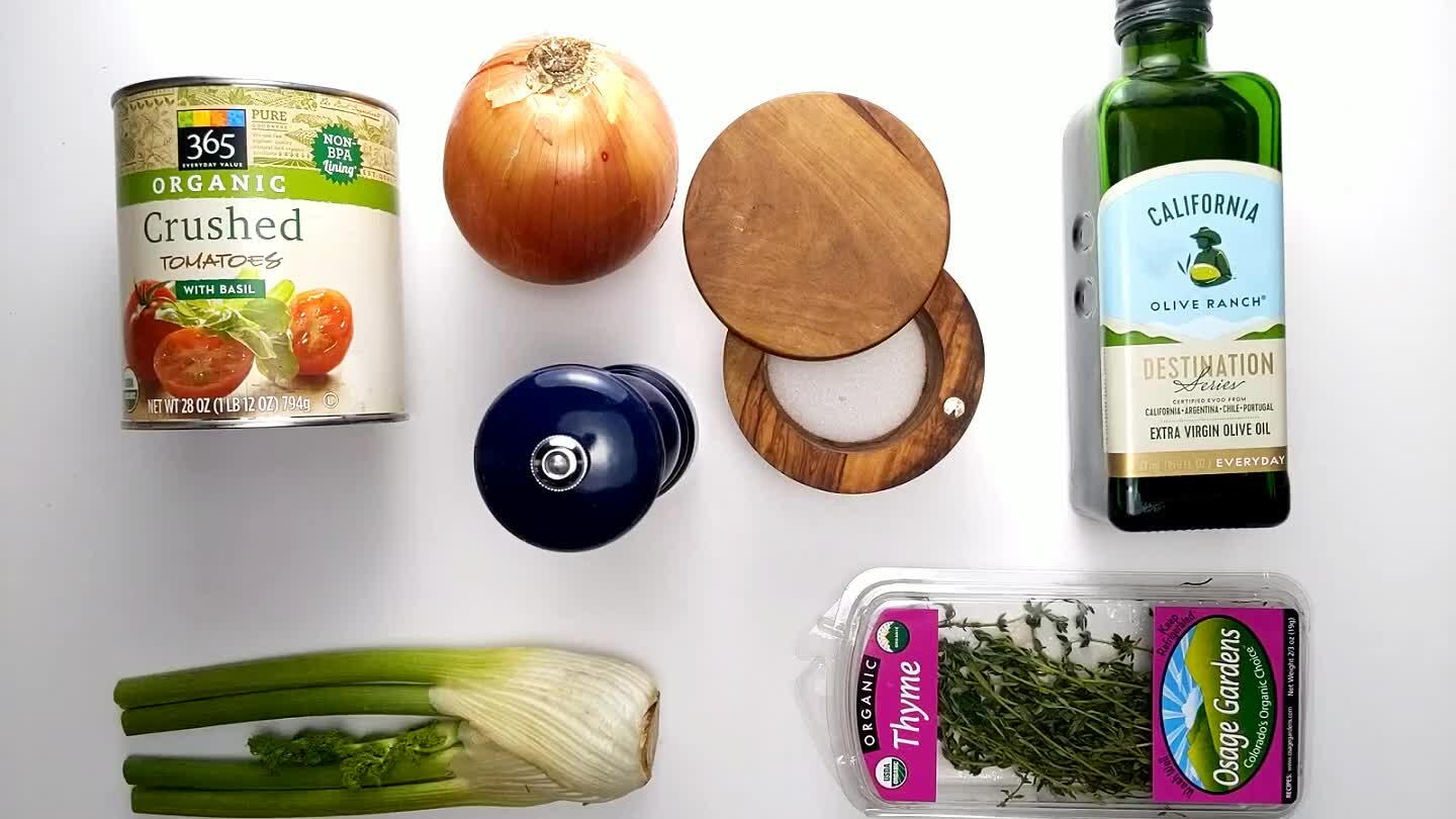 can discard most of the fennel fronds, but you may want to reserve a few of the nicer looking sprigs for garnishing.