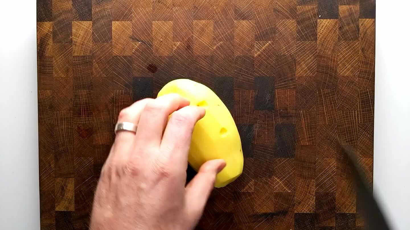 and slice into matchsticks.