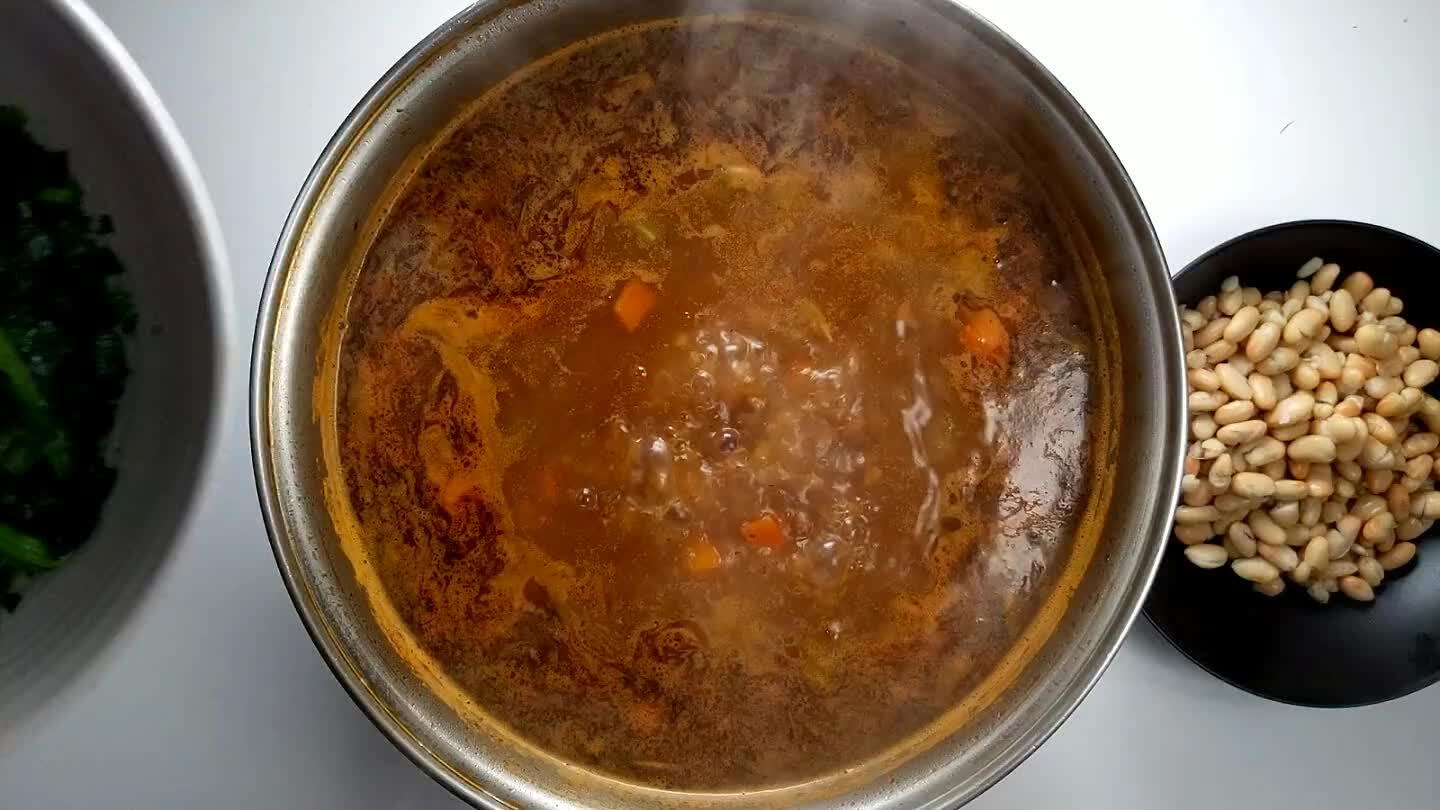 ans. The soup is ready when the beans are warmed through!
