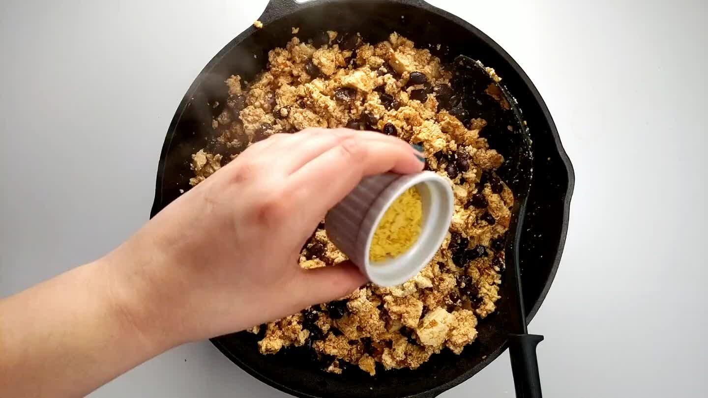 over the tofu. Then stir to combine.