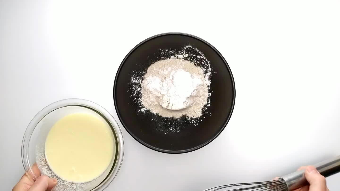 id is fully incorporated. It's ok if there are some clumps. The batter should be a little thicker than your average pancake batter. Add a little milk or buttermilk if it's too thick to spread.