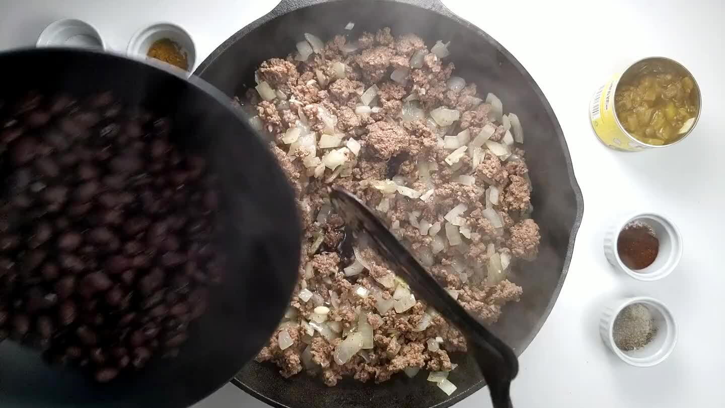 i powder, cumin, and canned green chilis.