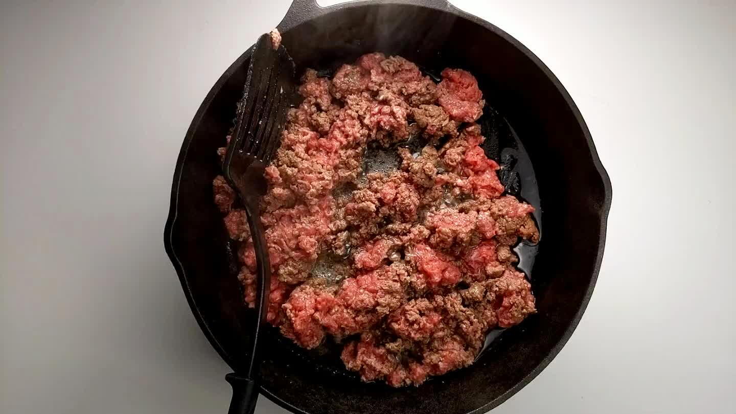 ome of the fat from the beef.
