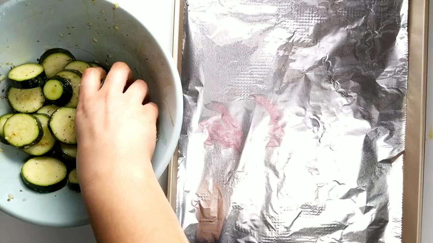 la bandeja del horno.