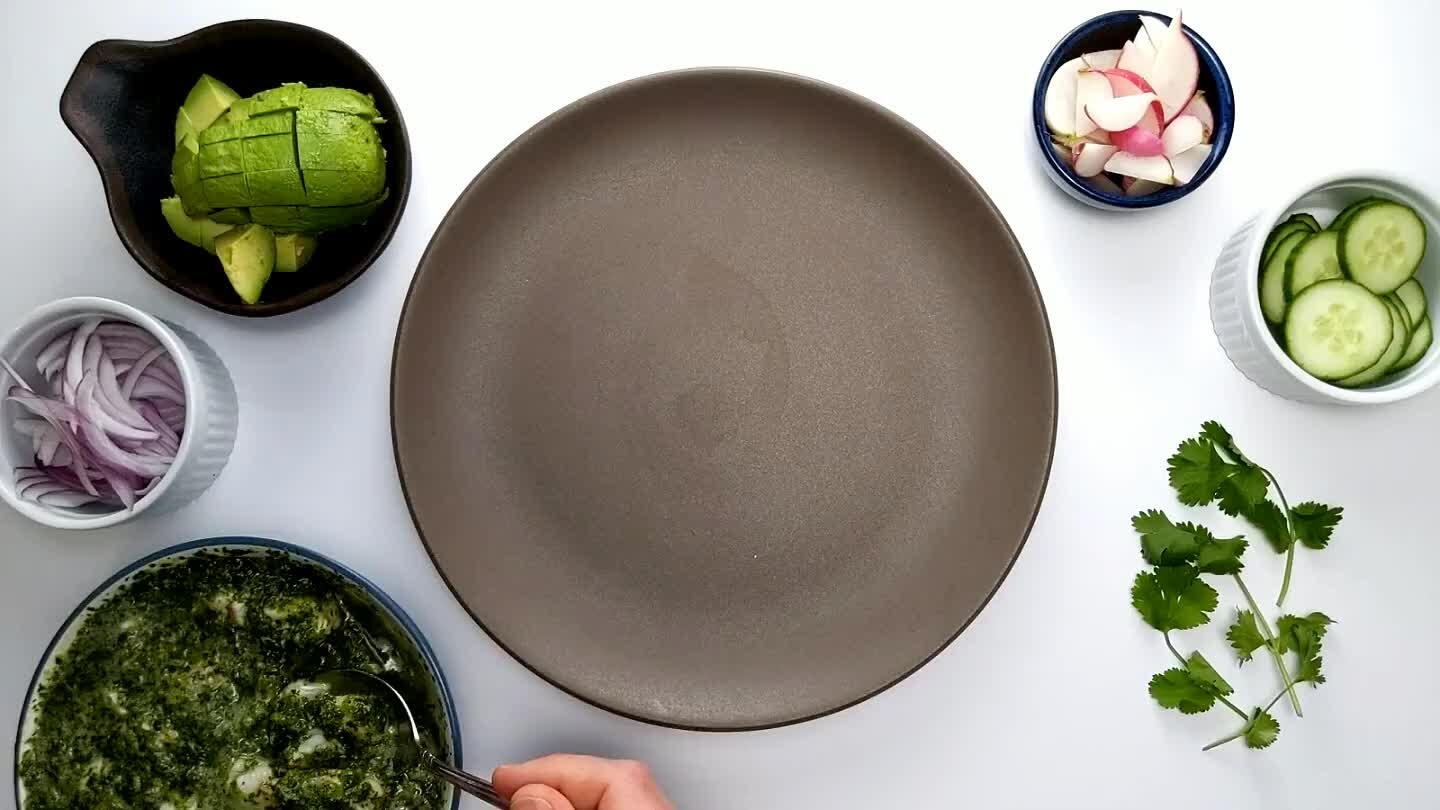 p on plate.