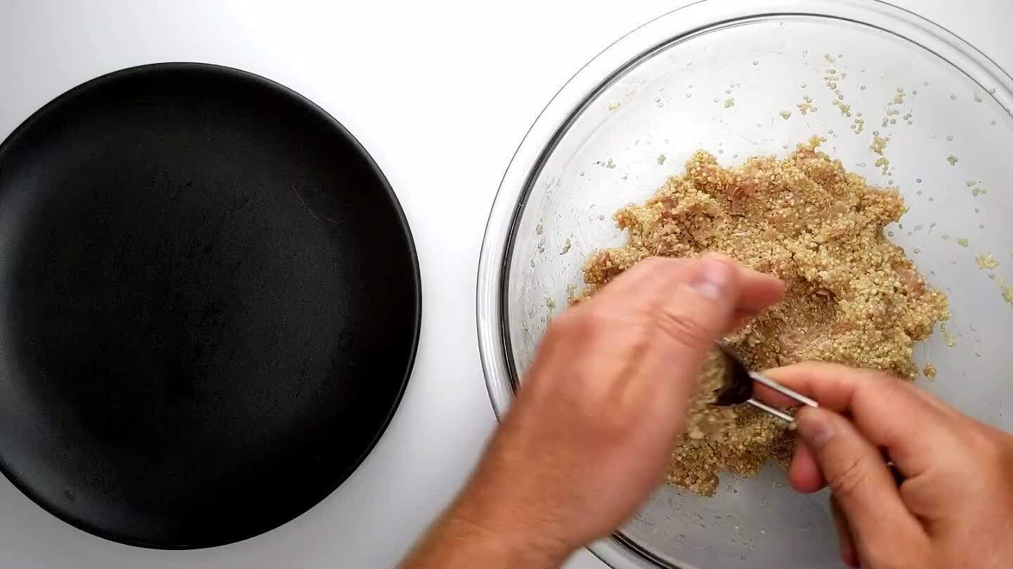 to scoop meatballs in order to maintain some rough consistency.