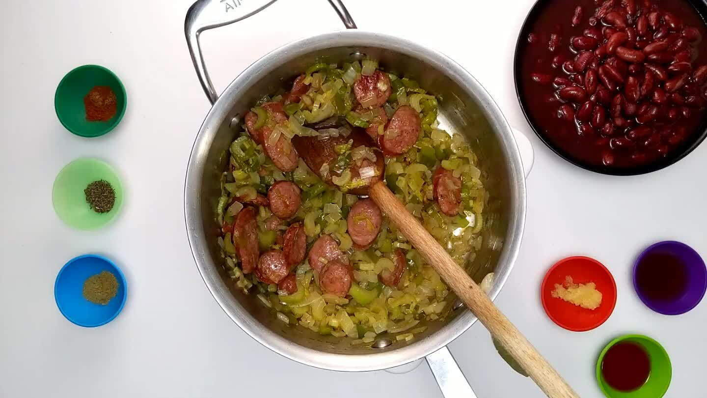 the vegetable cooking because the finely crushed garlic cooks very quickly.