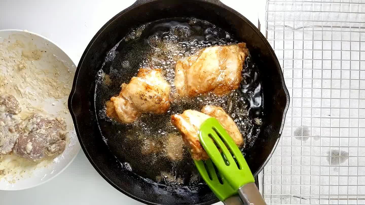 and drain on a wire rack over a paper towel to avoid the chicken getting soggy.
