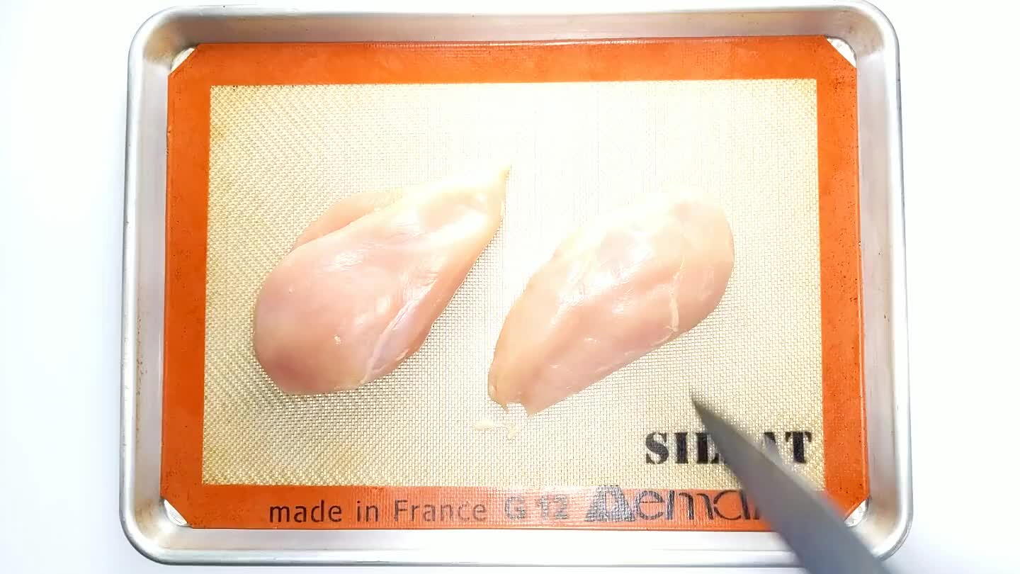 ess from the bottom so that you have plenty of room for stuffing. Angling the knife will also allow more space for stuffing. Try to get at least 6 slices into the breast. Getting the slices closer together will allow for faster cooking.