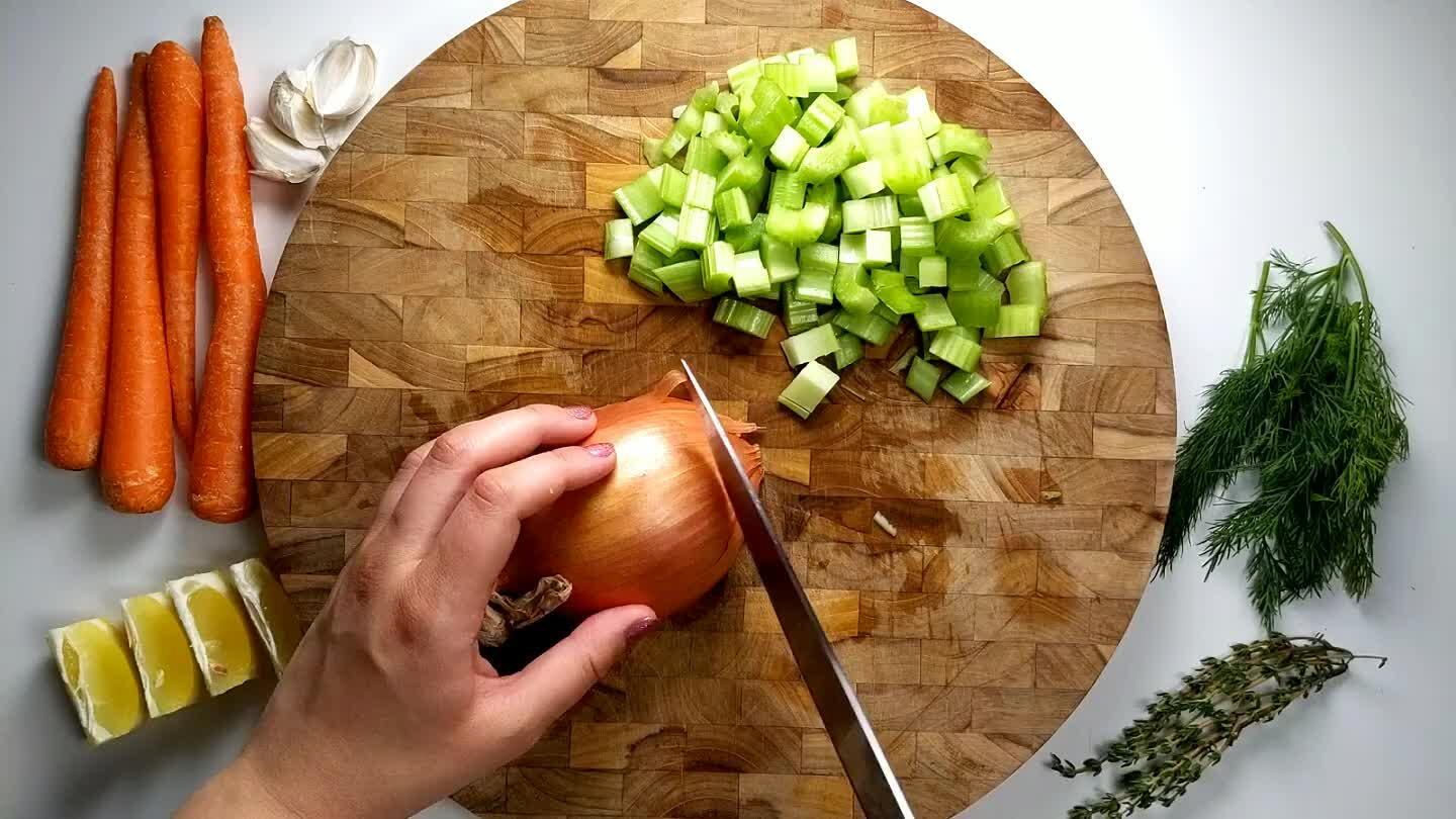 into strips against the grain and then dice.