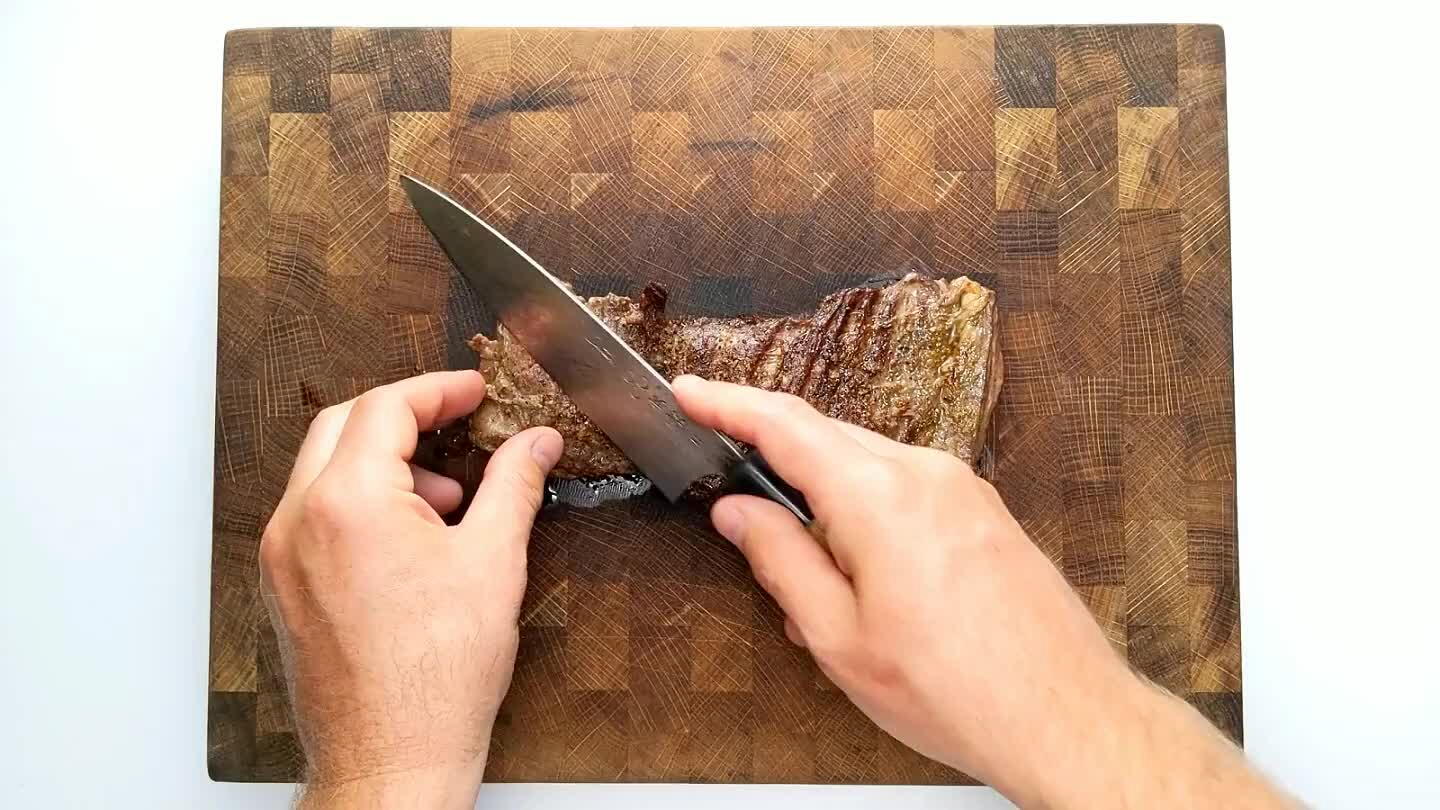 nerally aligned in one direction. You want to slice across that sinew to yield a more tender slice of beef.