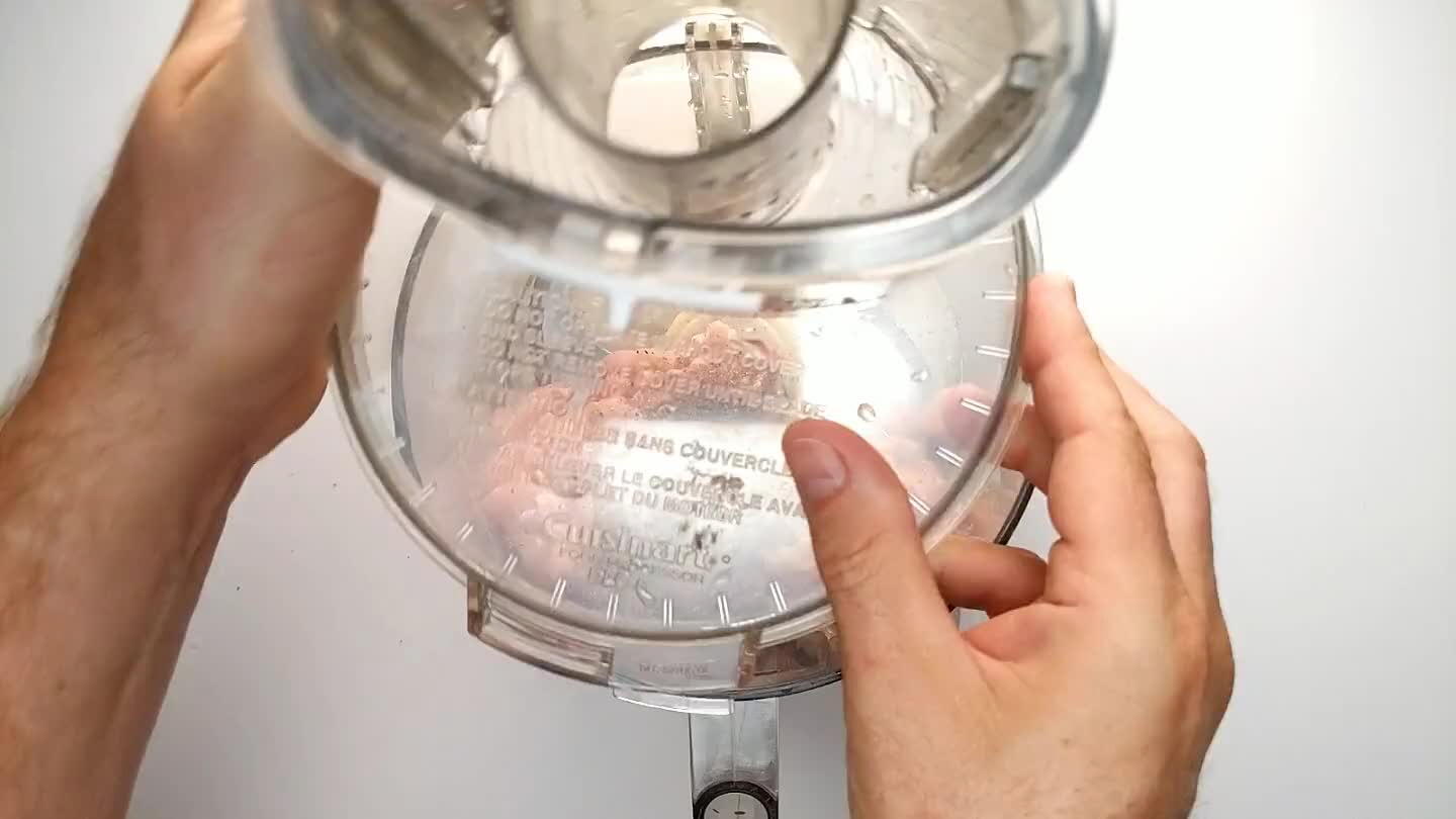 still want to see some chunks of chicken in there. If you've given it more than 10 pulses, you're probably going too far.