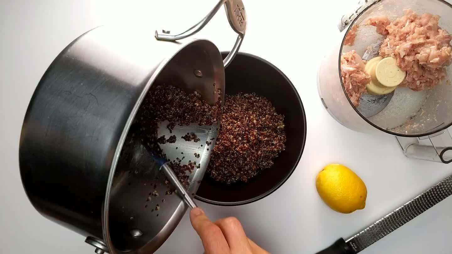 ghly chopped chicken.