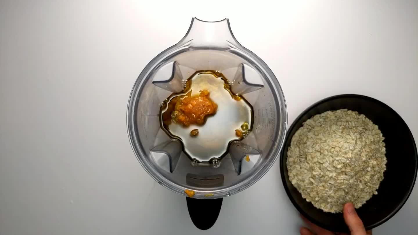 eat blender. Pulse and stir until you get the mix down to a chunky puree. It shouldn't be smooth, just evenly mixed.