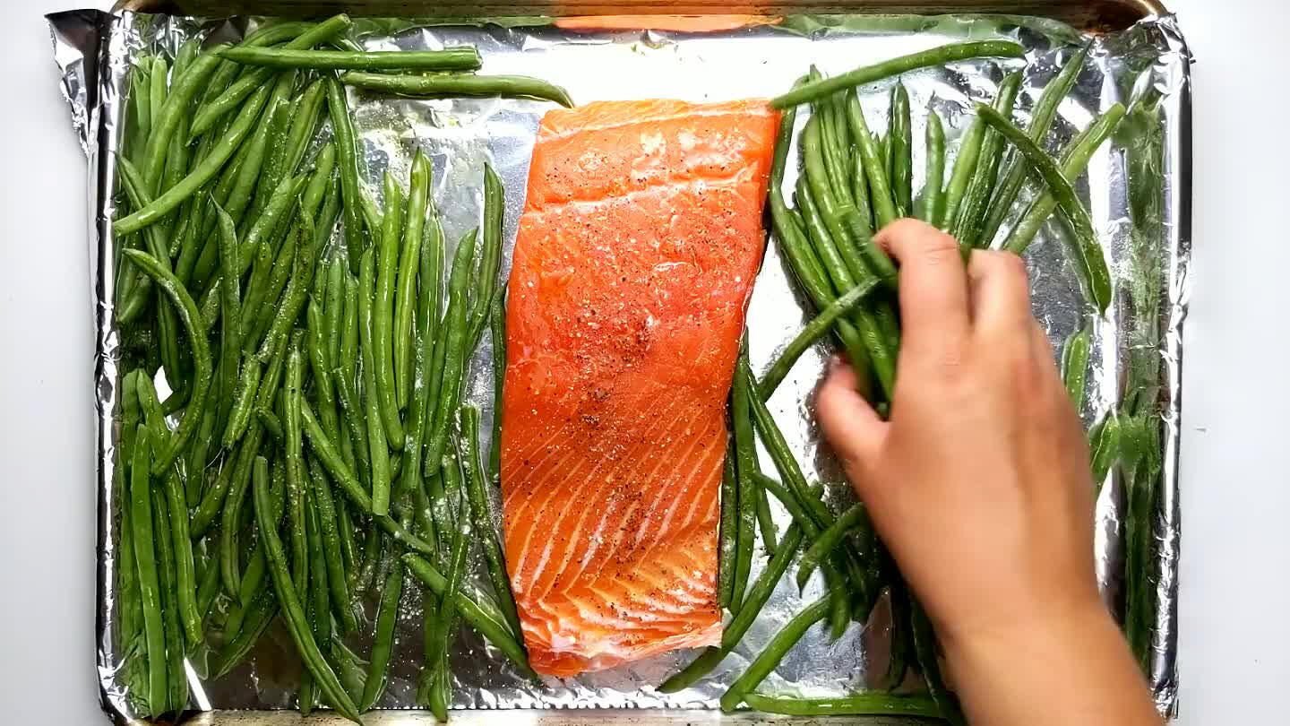 oil and seasonings into the salmon as well.