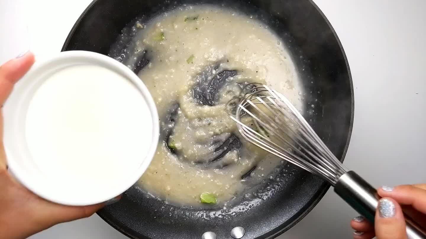 me whisking until fully combined before adding more.