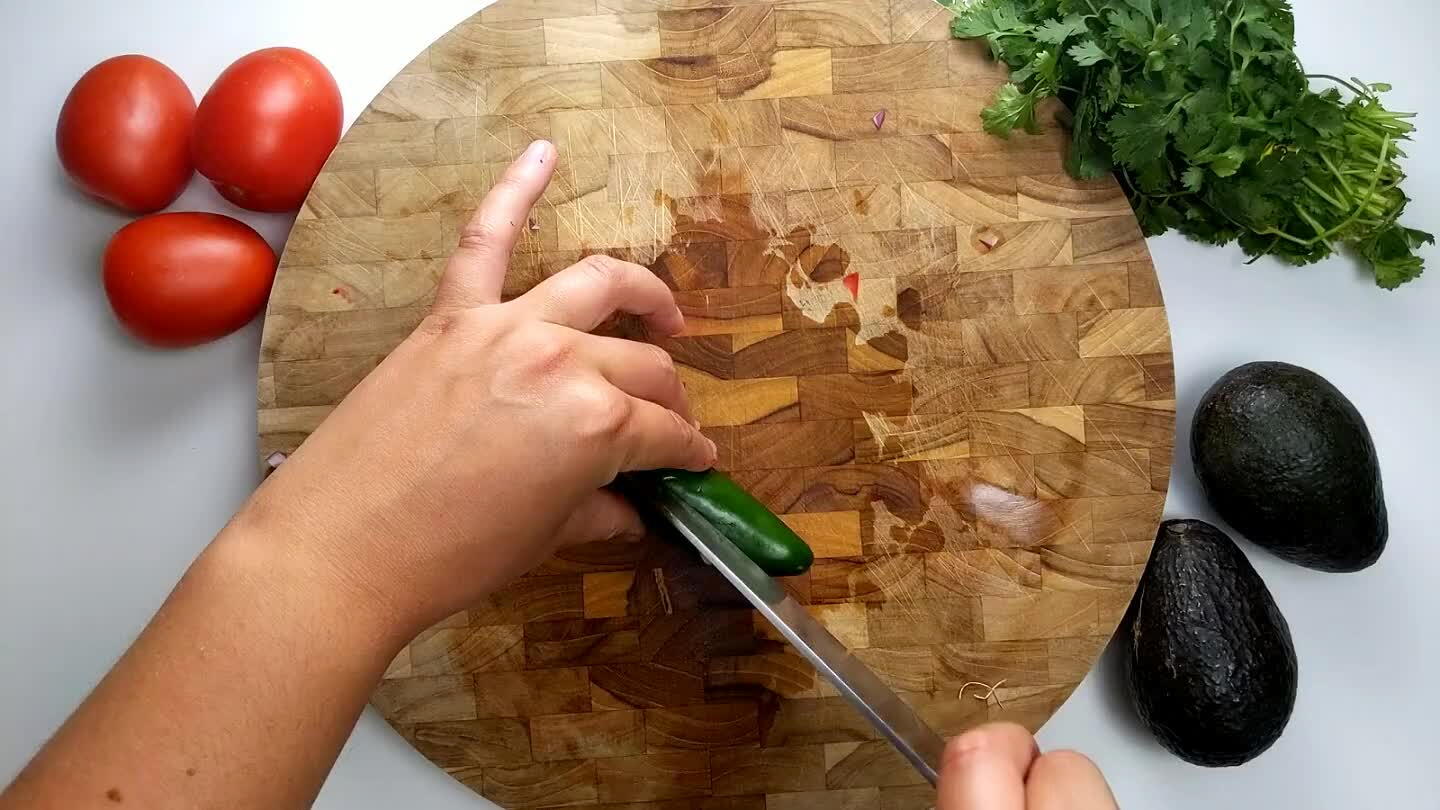 ut out the seeds and discard.